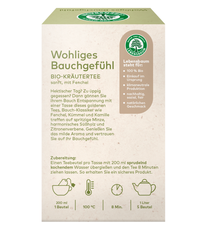 Wohliges Bauchgefühl Tee bio